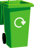 Bin Recycling Baskets Paper Green Rubbish Recycle - Free PNG