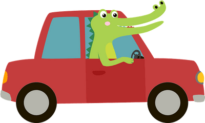 Crocodile And Car Clipart - Car Clipart Png