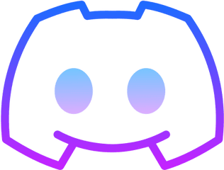 Discord New Icon In Gradient Line Style - Dot Png