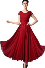 Red Gown Png 5 Image - Gown Dress Png