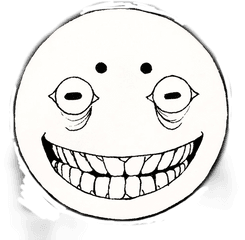 Doodle - Creepy Cartoon Smile Png