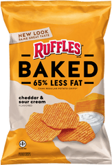 Baked Cheddar Sour Cream Flavored - Lays Baked Sour Cream And Cheddar Png