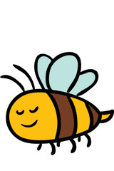 Bees - Cute Drawing Bee Png