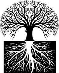 Tree Roots Png For Kids - Silhouette Tree With Roots Png