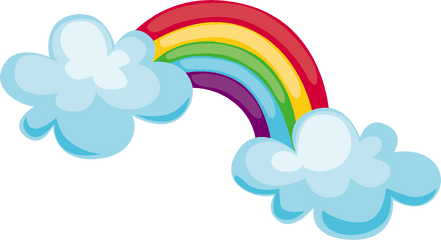 Unicorn Art Rainbow My Little - Rainbow And Clouds Vector Png