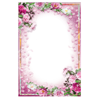 Pink Picture Frame Application Warm Floral Flowers - Free PNG