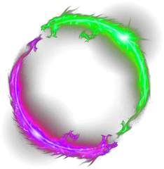 Fire Png Purple Green Edit Photoshop - Green Flame Circle Png