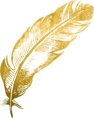 Gold Feather Feathers Native Sticker - Gold Feather Icon Transparent Png