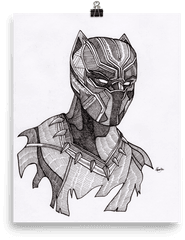 Black Panther Art Print Megan Yiu - Sketch Png