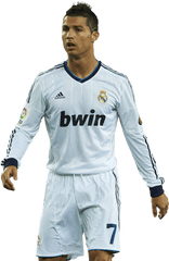 Cristiano Ronaldo White Jersey Png - Real Madrid Ronaldo Png