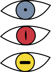 Ojos Naruto - Dibujos Amarillo Azul Y Rojo Png