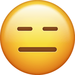 Expressionless Emoji [Free Download IOS Emojis] Free Icon - Free PNG