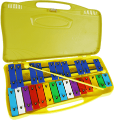 25 Tone Metal Xylophone In Plastic Carry Case - Glockenspiel Png