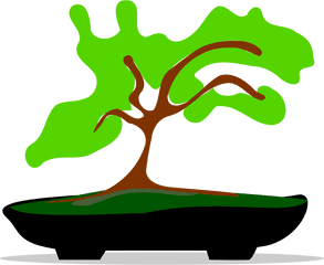 Bonsai Vector Transparent Png Clipart - Bonsai