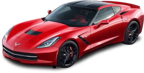 Red Chevrolet Corvette Stingray Top - Toy Car Transparent Background Png