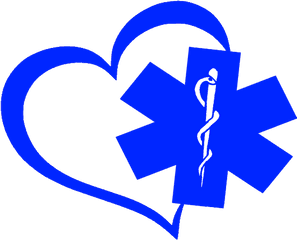 Heart With Maltese Or Star Of Life - Star Of Life Free Png