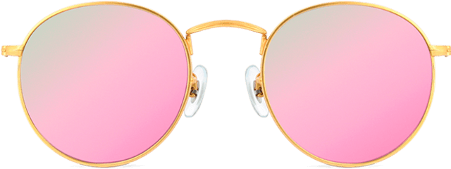 Transparent Aviators Rose Gold - For Teen Png