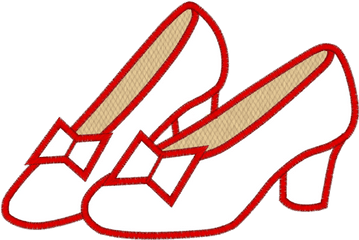 Ruby Red Slippers Wizard Of Oz - Ruby Slippers Clipart Png