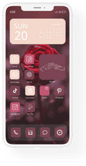 300 Ios 14 App Icons Line Widgets Pink Icon Theme Pack - Technology Applications Png