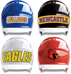 Helmet Back Panel Decals - Back Of Football Helmet Decals Png