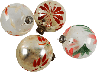 Ornament Transparent Vintage Christmas - Christmas Ornament Vintage Painted Christmas Ornaments Png