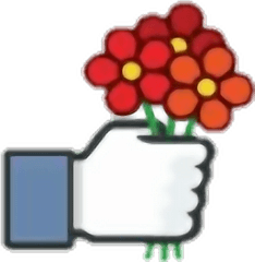 Download Facebook Like Mao Hand Curtir - Facebook Like Flowers Png