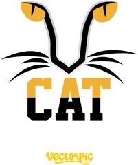 Cat Logo Free Vector - Simple Cat Logo Design Png