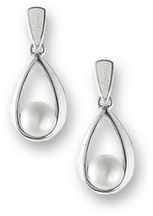 Nicole Barr Designs Sterling Silver Ribbon Stud Earrings - Earrings Png