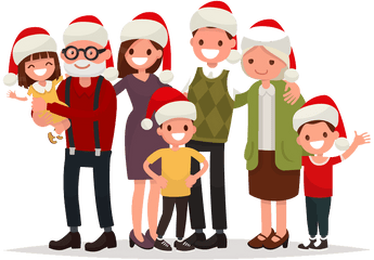 Download Christmas Femily Png - Christmas Family Vector Png