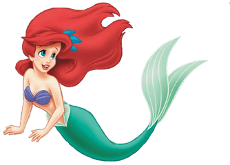 Little Mermaid Swimming Transparent Png - Sirenita Ariel Png Hd