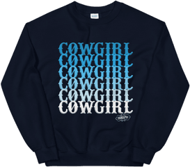 Cowgirl Blues Pullover - Long Sleeve Png