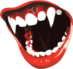 Dracula Vampire Teeth Bite - Vampire Tooth Sticker Png