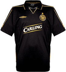 Umbro Celtic 2004 Away Jersey Black - Black Celtic Kit Umbro Png