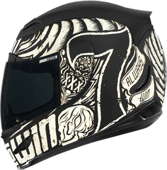 Icon Airmada Lucky Time - Black Rubatone Motorcycle Icon 7 Helmet Png