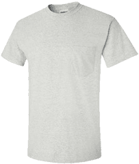 Menu0027s Ultra Cotton Short Sleeve T - Shirt With Pocket By Gildan Gildan White T Shirt Png