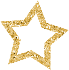 Glitter Stars Gold Star - Transparent Background Gold Glitter Star Png