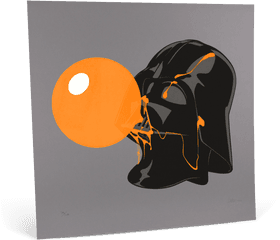 Hd Darthpopstar Orange Glow Print - Darth Vader Bubble Gum Png