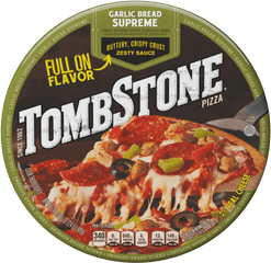 Download Garlic Bread Pizza - Tombstone Cheese Pizza Hd Png Tombstone Supreme Pizza