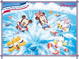 Baby Mickey And Friends Summer Fun Disney Picture Wallpaper - Baby Mickey And Friends Png