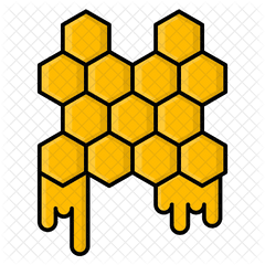 Honeycomb Icon Of Colored Outline Style - Honeycomb Icon Png