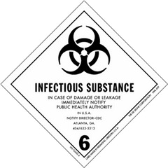 Hazmat Class 6 - Infectious Substances Png