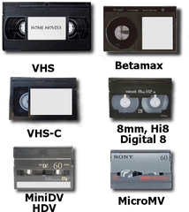 Video Tape To Dvd - Types Of Video Cassettes Png