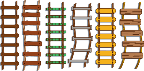 Transparent Library Rope Ladder Clipart - Ladders Cartoon Png