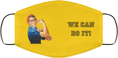 Rosie The Riveter Full Color Face Mask - Maw Mask Png
