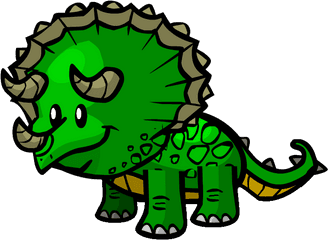 Green Clipart Triceratops - Transparent Background Triceratops Clipart Png