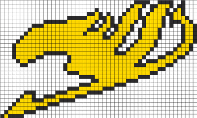 Fairy Tail Symbol Perler Bead Pattern - Pixel Art Graphing Paper Dog Png