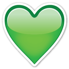 Green Heart Emoji Png - Sticker Emoji Purple Heart