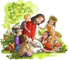 And Bible Read Illustration Jesus Vector Child - Free PNG