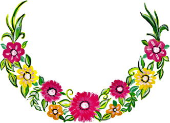 4 Flower Wreath Painting Png Transparent Onlygfxcom - Png Flower Wreath Png