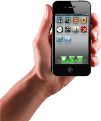 Phone Clipart Iphone Apple Transparent - Large Hand Holding Phone Png